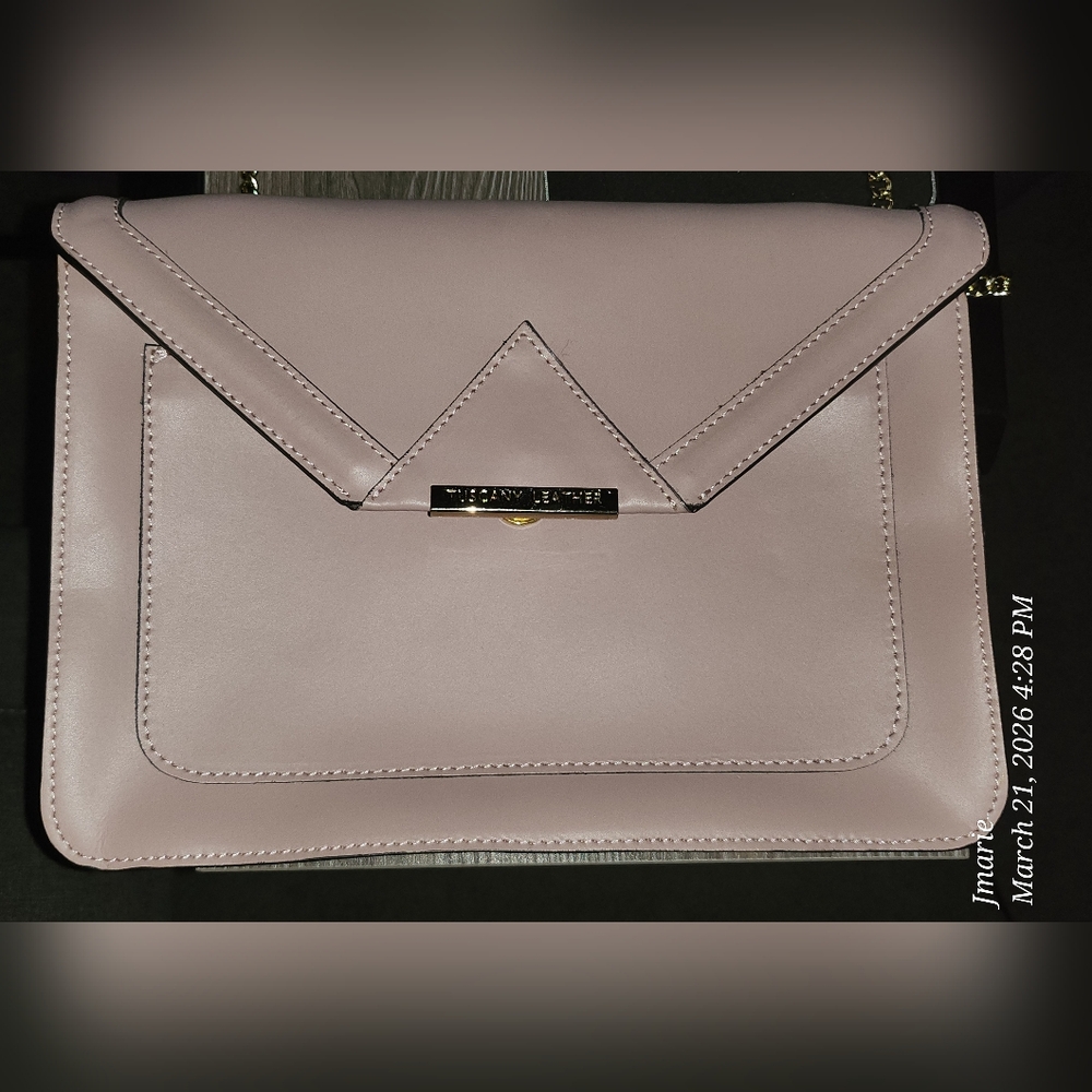 Tuscany Leather leather clutch with chain strap